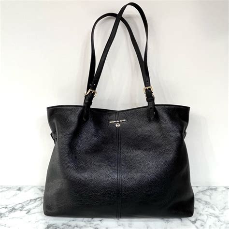 Michael Kors Lenox Large In Leather Tote 35S0GYZT3L Black.